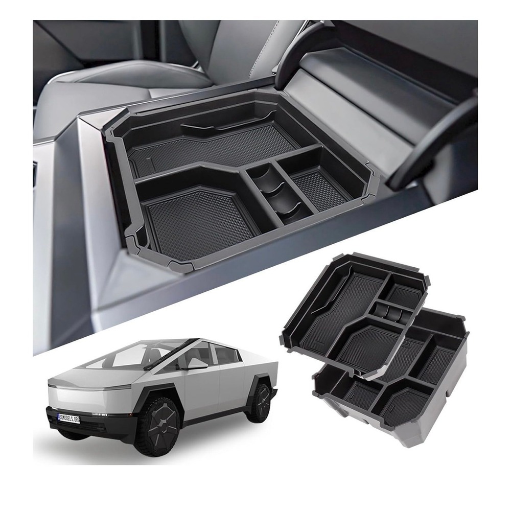Double Layer-2024 Cybertruck Accessories Center Console Organizer for Tesla